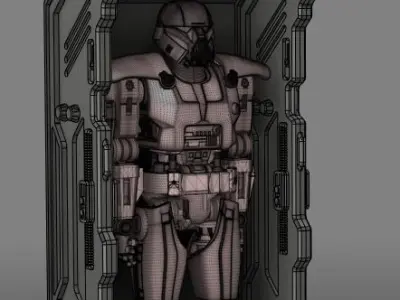 Dark Trooper Storage Locker Unit One12 Scale STL Files 3D print model
