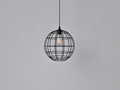 Cage Pendant Light 02 3D model