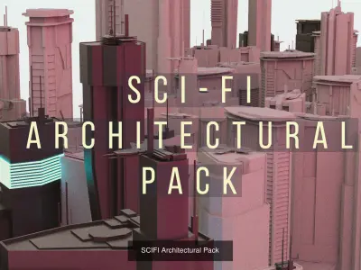 Sci-Fi Kitbash design set 3D Model Pack