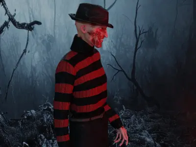Freddy Krueger  Low-poly 3D model