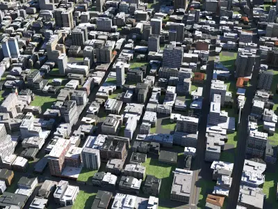 City 123 Low-poly 3D model