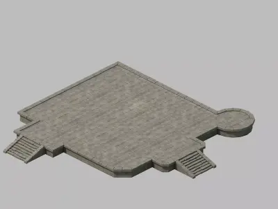 Game Building - blacksmith ground 01 3D model