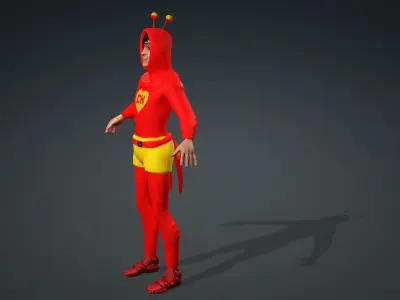 Chapulin Colorado Low-poly 3D model