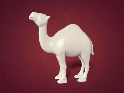 Camel Figurine - Statue Low-poly 3D model