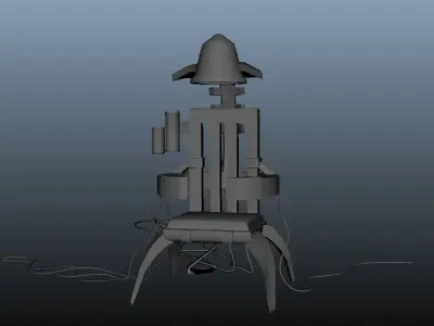 Sci-Fi Futuristic Chair untextured 3D model