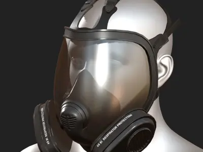 Gas mask scifi protection futuristic fantasy  Low-poly 3D model
