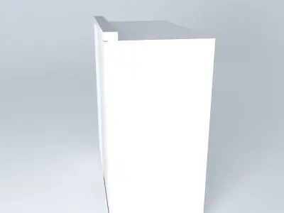 American corner straight 1 DOOR Free 3D model