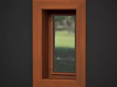 Small Wood Window 3D model