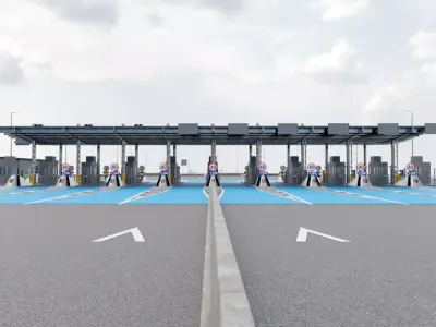 Toll Booth Low-poly 3D model