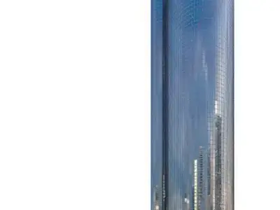 Blue Modern Skyscraper 3D model