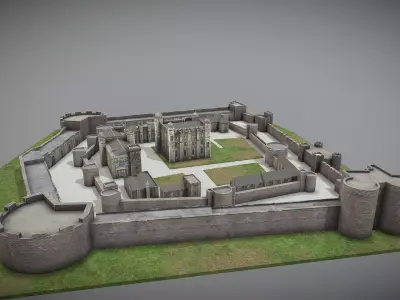 Tower of London Low-poly 3D model