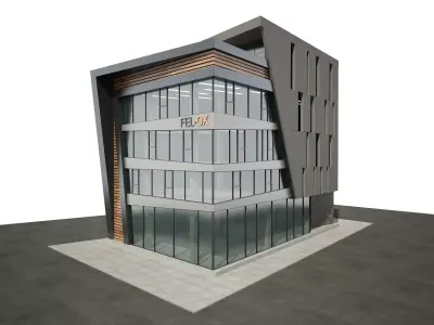 Building modern office 3D model