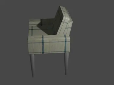 Elegant 3D Models of Wing Chair Low-poly 3D model