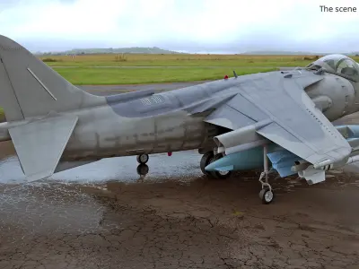  VTOL Ground-Attack Jet Aircraft Gray 