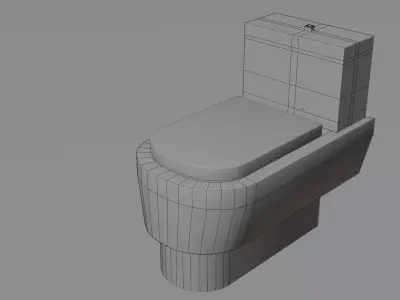 Floor Toilet Free low-poly 3D model