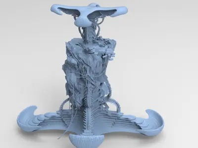 Alien Floating Tower 3D model
