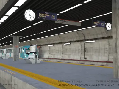  EUROPEAN MODEREN    STATION AND TUNNEL DESIGN 3D model