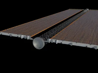 High quality 3d model ISS Solar arrays 3D model