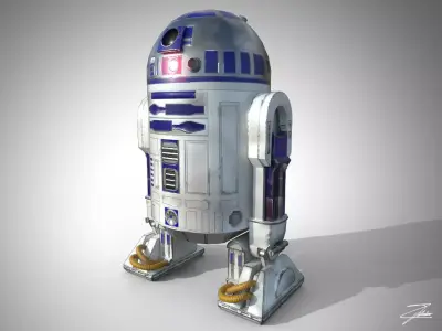 R2D2 VR ready Low-poly 3D model