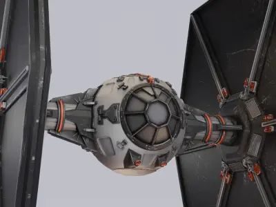 Tie Fighter Star Wars 3D Model Low-poly 3D model