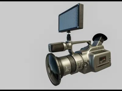 Sony Vx1000 Low-poly 3D model