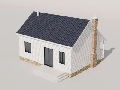 Cottage Houses Collection 1 Low-poly 3D model