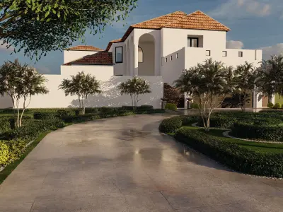 landscape design 3d architecture rendering patio  exterior 3D model