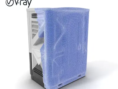 Modern Portable Toilet D Model Pack Low-poly 3D model