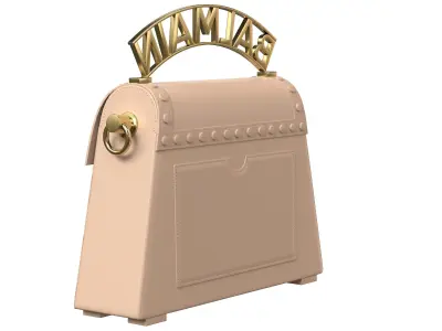 Balmain B-Buzz Dynasty Small Bag  Cream Low-poly 3D model