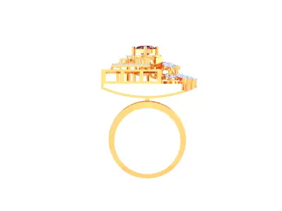 Women Ring  Render 3dm STL OBJ FBX Details 3D print model 4