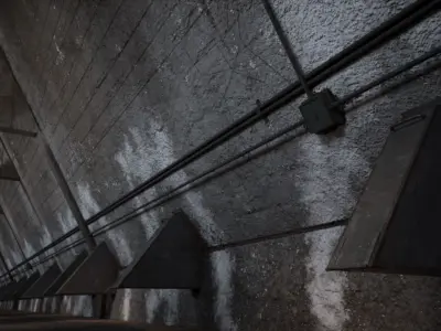  Abandoned Interior Corridor Low-poly 3D model