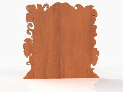 Grapevine Fairy Door Gnome Door Whimsical Vine Carving 3D print model