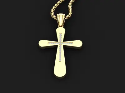 Cross Light Gold 3CP035 3DM STL 3D model