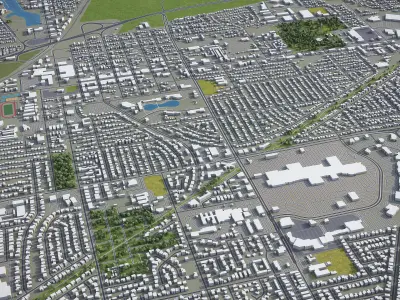 Fairfield  Low-poly 3D model