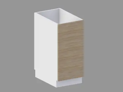 Kitchen Cabinet with Drawers v2 - 40 cm Low-poly 3D model