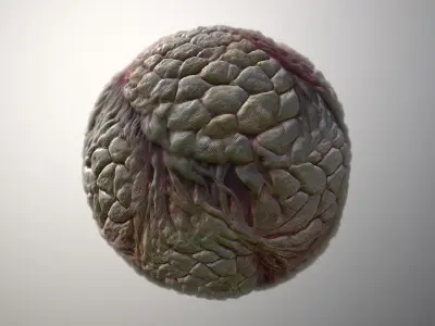 Material Skin Monster 41 Seamless PBR Texture Texture