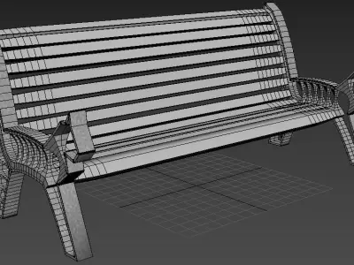 Bench 2Cats 3D model