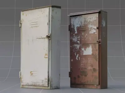 Electric boxs - LowPoly models 3D model