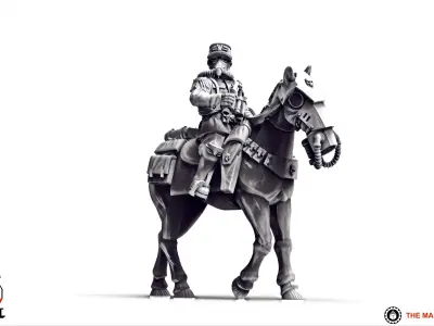 Valour Korps - Cavalry General Gustav 3D print model