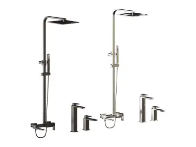 Agger Great A2893344 Shower system with mixer 3D model
