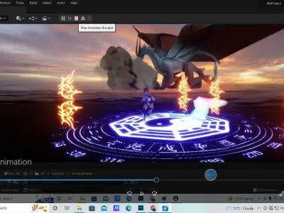 FX and Actor trail and dragon VFX animation Low-poly 3D model