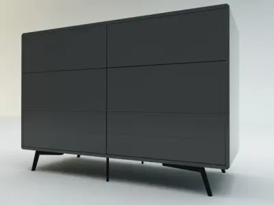 Fermo Double Dresser Free low-poly 3D model