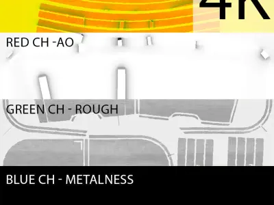 Low Poly Tree Stump Axe PBR Low-poly 3D model