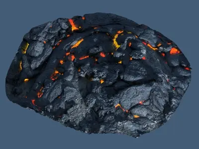 Lava Rock scan  Low-poly 3D model