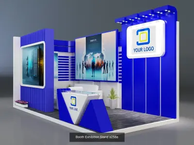 Booth Exhibition Stand G37 3D Model Pack