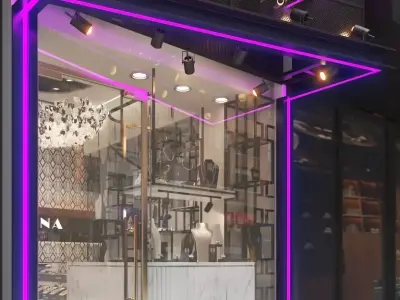 JEWELRY store and facad 3D model