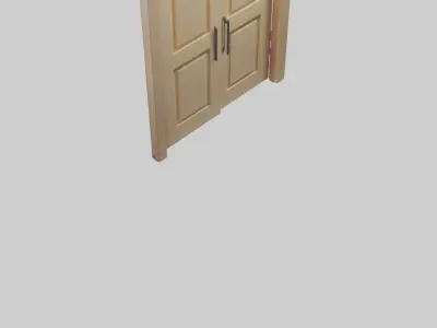 Pocket door model Low-poly 3D model