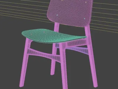 Wooden Chair Modern 3D model