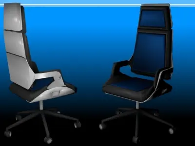 Game Optimized Stylish Office Chair Low-poly 3D model