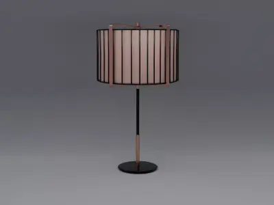 Bedside Lamp Rose Golden  Low-poly 3D model